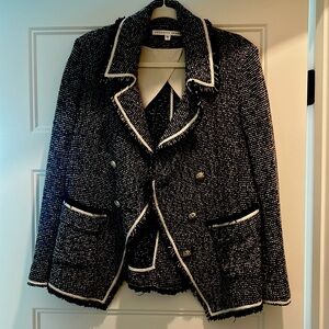 Veronica Beard Tweed Double Breasted Blazer